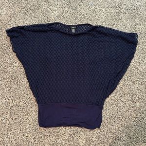 Rue 21 Navy Flowy Draped Top! Size Small!